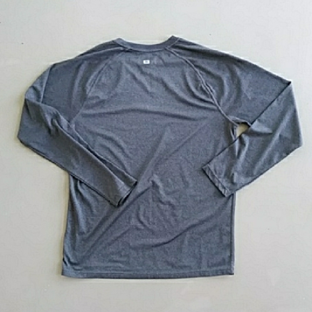 Layer 8 Men's Charcoal Long Sleeve Performace Top Medium - Picture 5 of 6